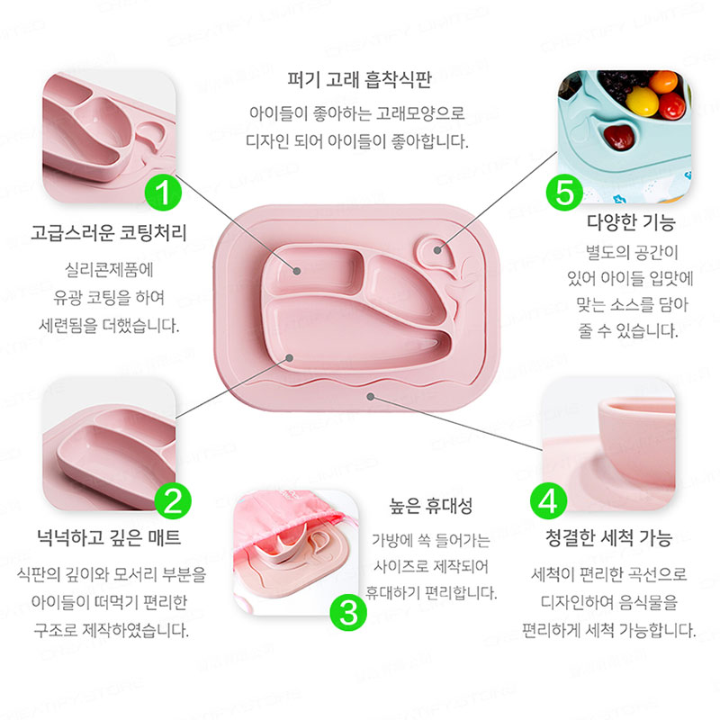 Korea Firgi Platinum Silicone Food Tray