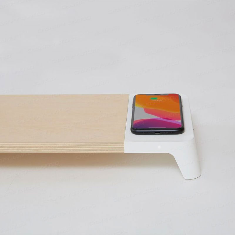 POUT Eyes 8 原木設計電腦螢幕架 - 支援 Qi 無線充電與多功能擴充 (Pout Eyes 8 Fast Charging Hub & Wireless Charger QI Monitor Stand)