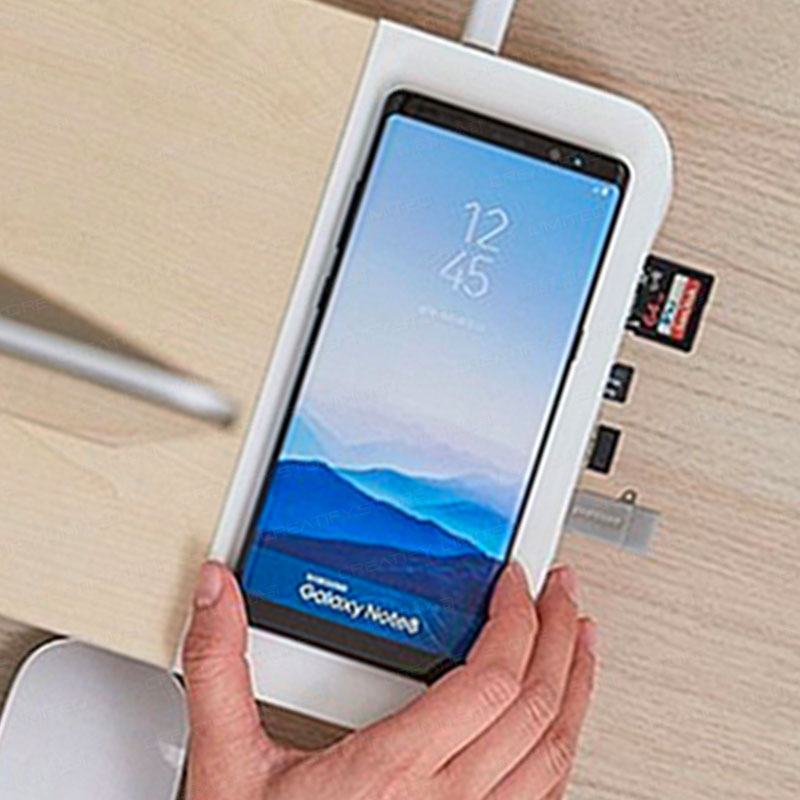 POUT Eyes 8 原木設計電腦螢幕架 - 支援 Qi 無線充電與多功能擴充 (Pout Eyes 8 Fast Charging Hub & Wireless Charger QI Monitor Stand)